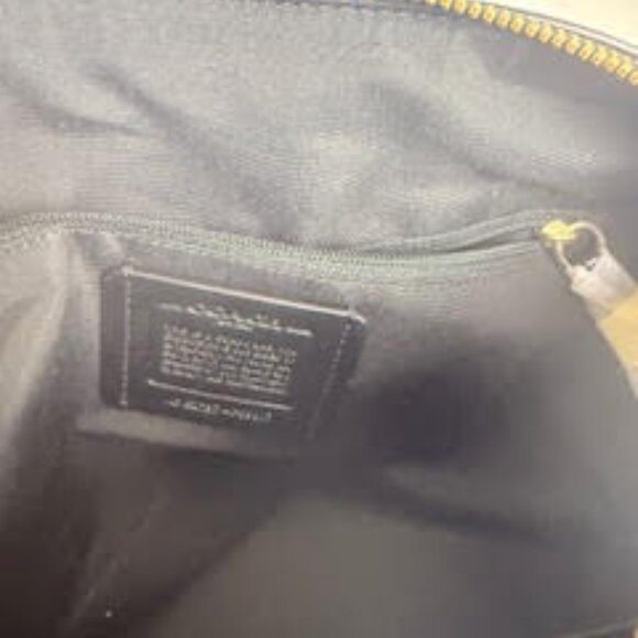 COACH AUTHENTICATED Rowan Satchel Signature Canvas Brown/Black Crossbody NWT Tag - Picture 9 of 10